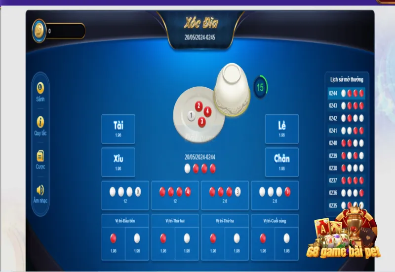 Xổ số xóc đĩa 60s có tỷ lệ ăn thưởng cao hơn