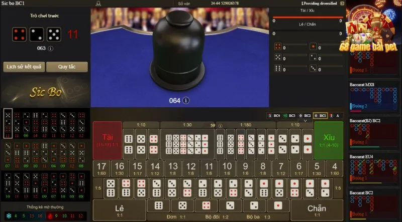 Chú ý kênh chat trong mỗi ván live casino