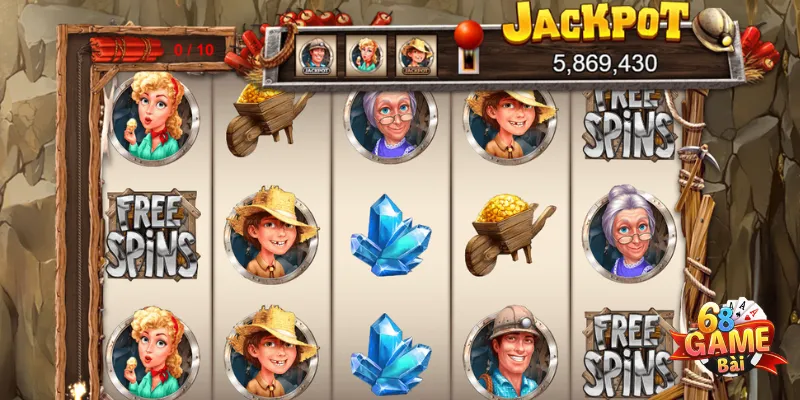 Gold Country 68 Game Bài sở hữu bảng chơi gồm 15 ô, được chia thành 5 cột và 3 hàng